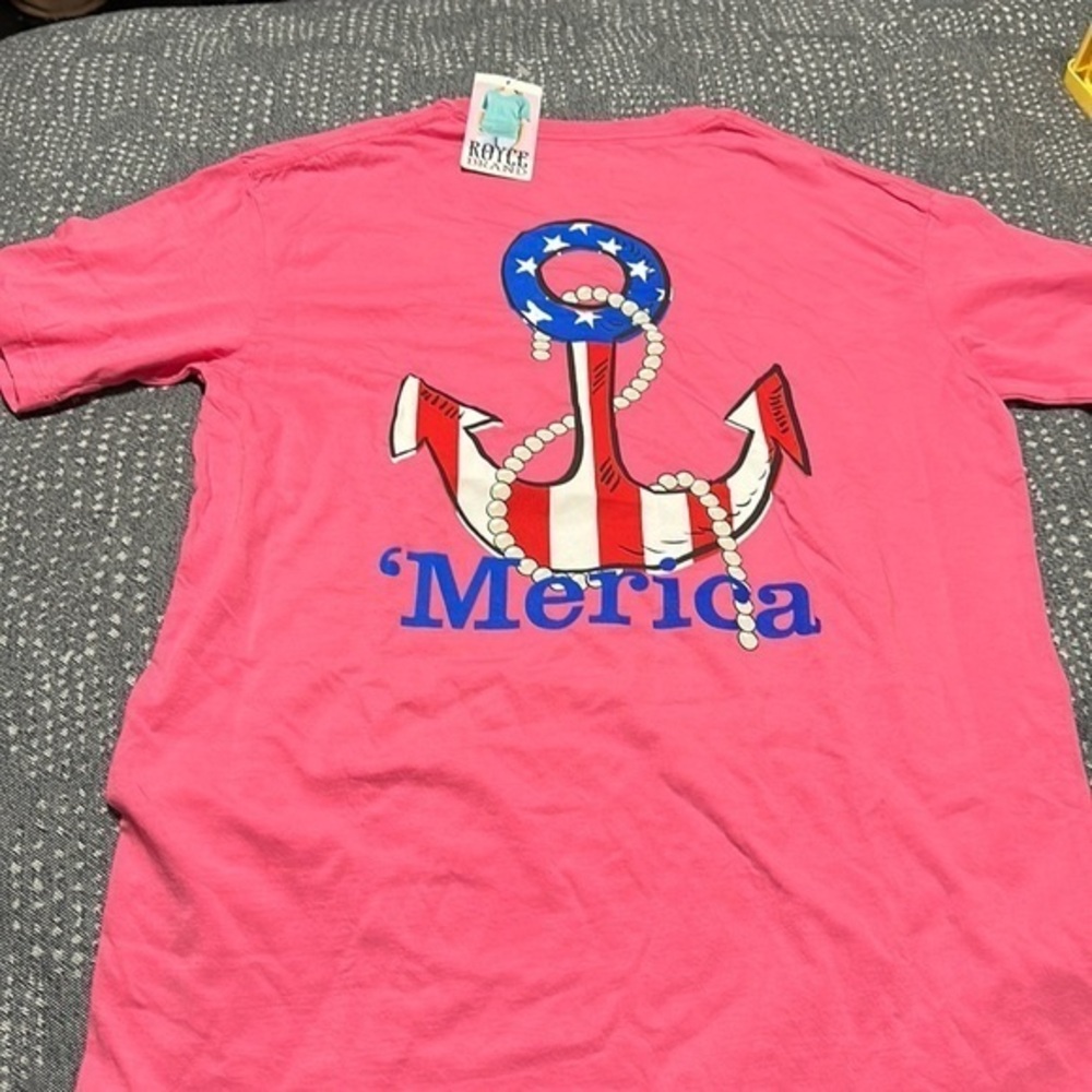 ‘Merica flag Anchor Shirt New size Medium Patriotic Americana
